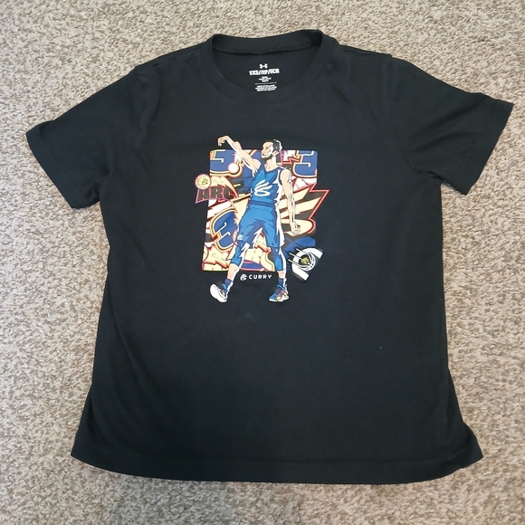 Under Armour Steph Curry Graphic Print T-Shirt Boys Size XS - Picture 1 of 5